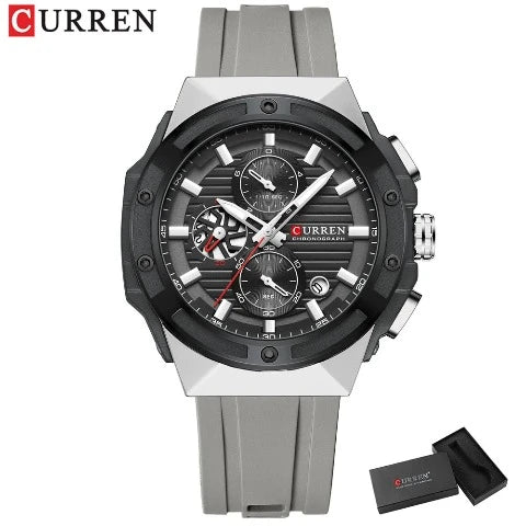 S53cd23fff5f643c5a21e3ddc3a3a3da1e.jpg Curren Creative Silicone Strap Watch (Dial - 4.5cm) - CUR224