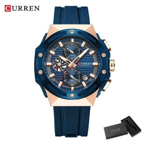 S73434d235f704004a0ed40f591cc451aV.jpg Curren Creative Silicone Strap Watch (Dial - 4.5cm) - CUR224