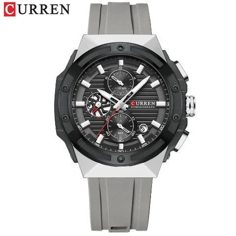 Sbaf53da9636f419da7c9f6301dc0c10bK.jpg Curren Creative Silicone Strap Watch (Dial - 4.5cm) - CUR224