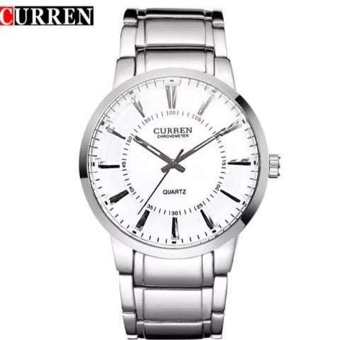 Curren Choronometer Quartz Stainless Steel Watch (Black 4.8cm Dial) - CUR121