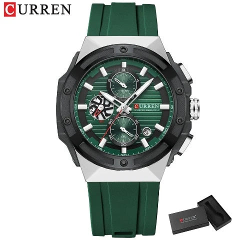Sd7856de4890e423497beba7c82f36baeu.jpg Curren Creative Silicone Strap Watch (Dial - 4.5cm) - CUR224